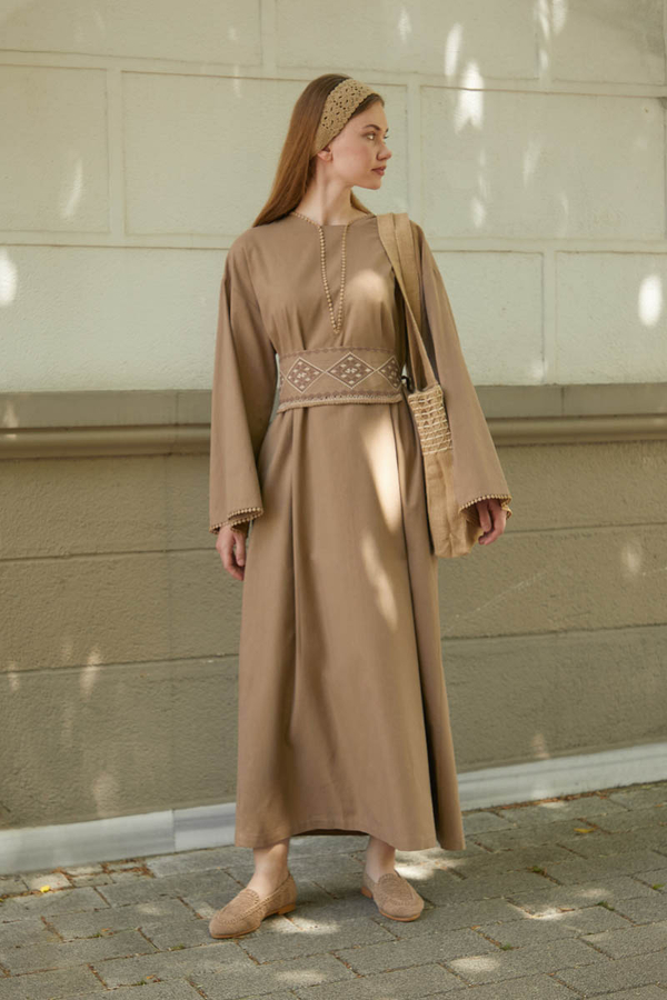 Asrin Dress Camel - 9