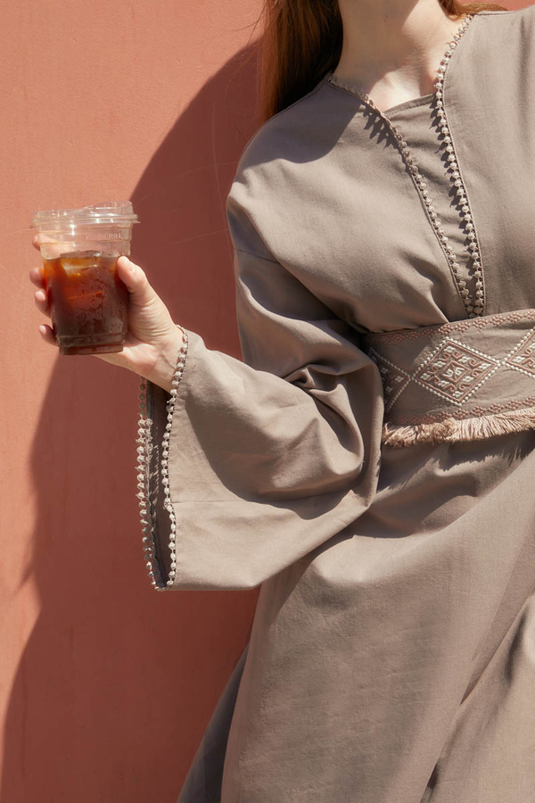 Asrin Dress Taupe - 3