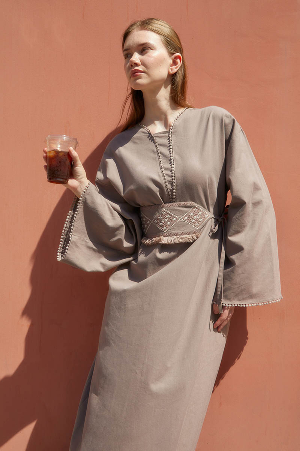 Asrin Dress Taupe - 4