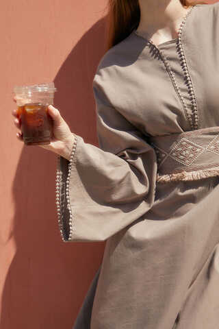 Asrin Dress Taupe - 3