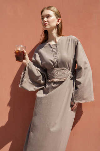 Asrin Dress Taupe - 4