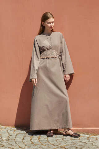 Asrin Dress Taupe - 5