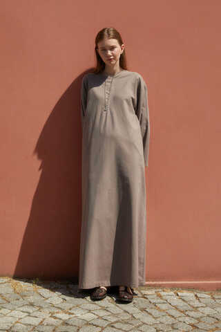 Asrin Dress Taupe - 6