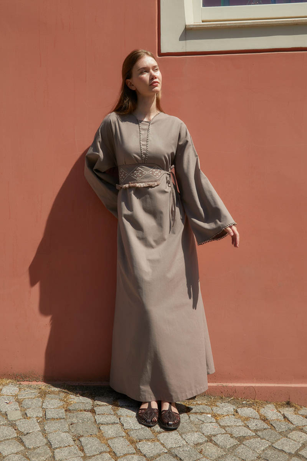 Asrin Dress Taupe - 8