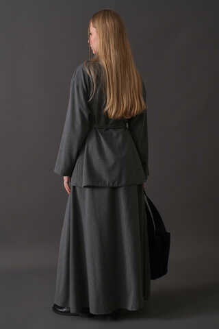 Asymmetric Collar Shirt Grey - 12