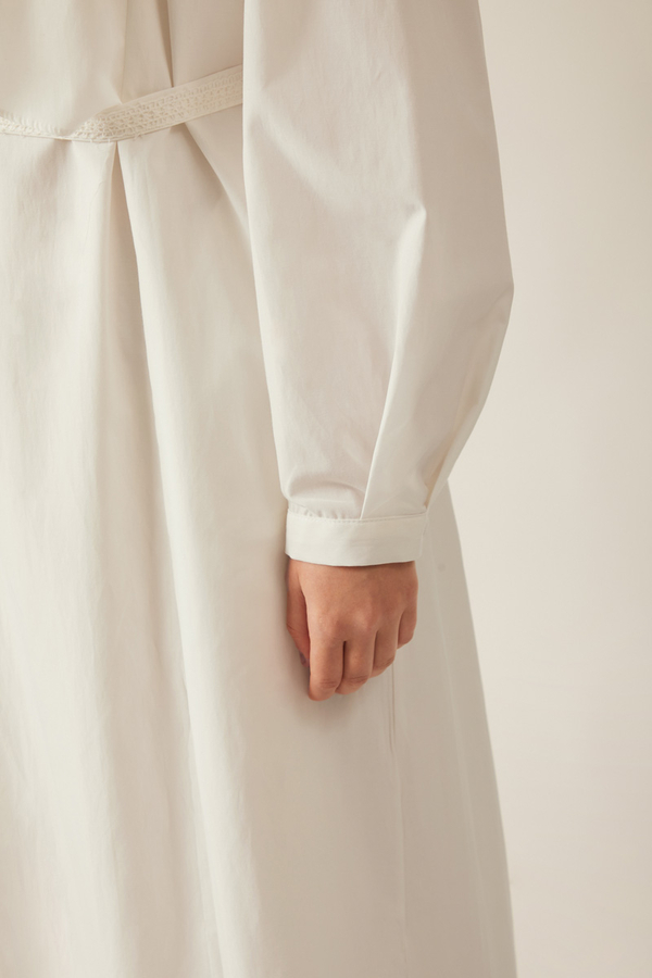 Asymmetric Ruffle Hem Dress White - 9