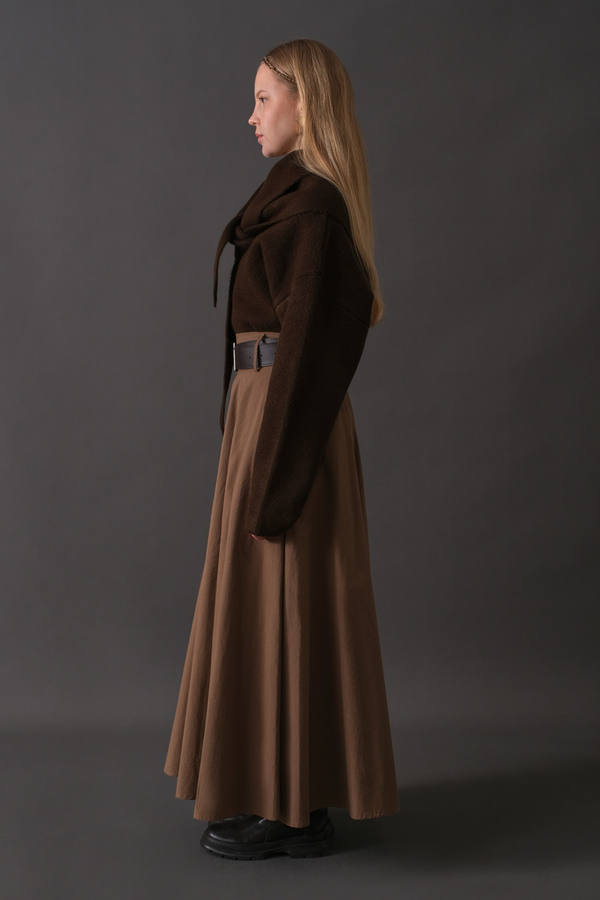 Atkılı Triko Kazak Kahverengi - 11