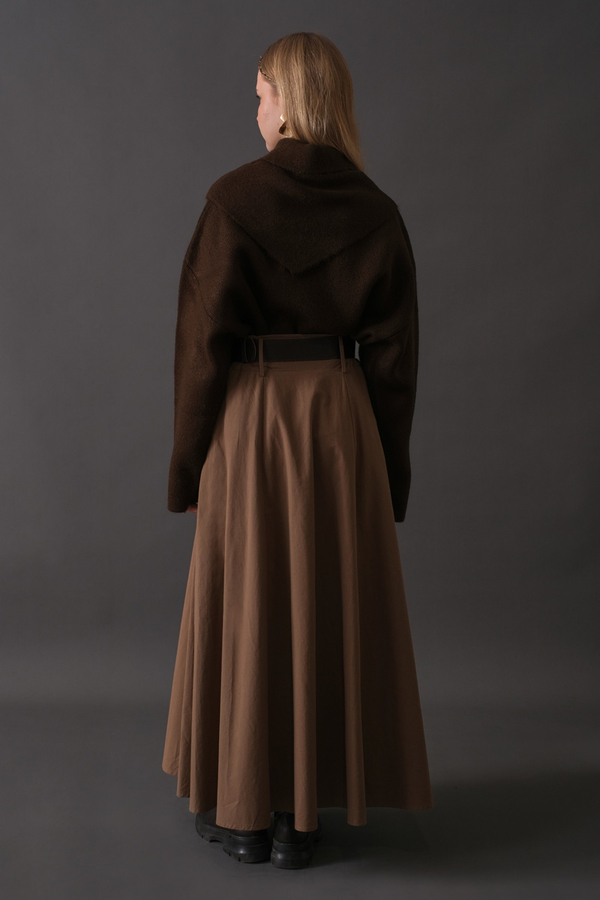 Atkılı Triko Kazak Kahverengi - 12