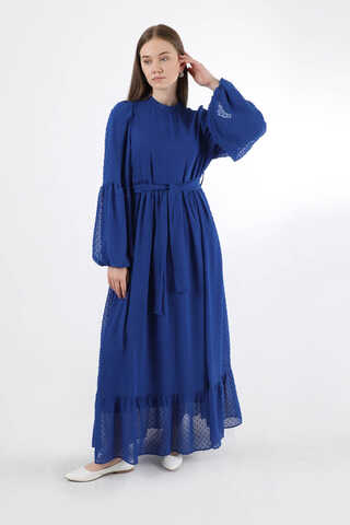 Avril Chiffon Dress Sax - 1