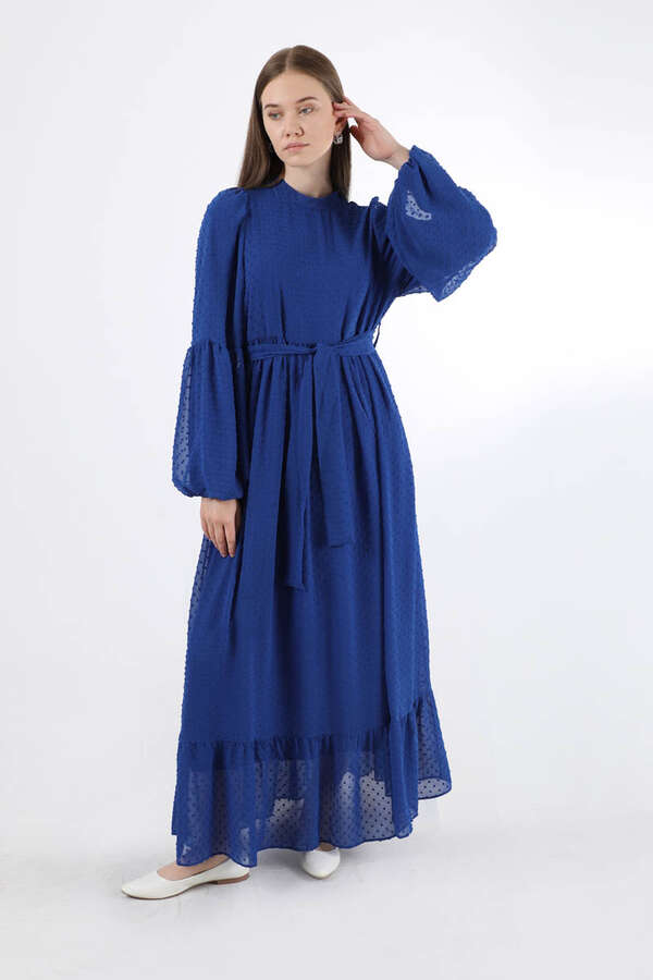 Avril Şifon Elbise Saks 