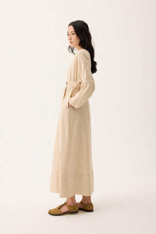 Ayana Keten Elbise Taş - 8