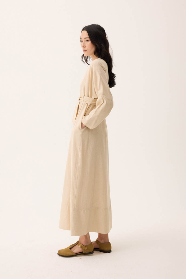 Ayana Keten Elbise Taş - 8