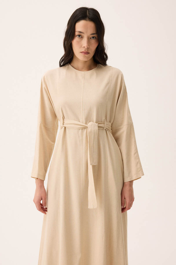 Ayana Keten Elbise Taş - 11