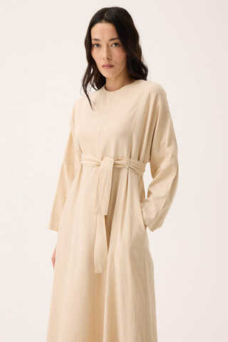 Ayana Keten Elbise Taş - 5