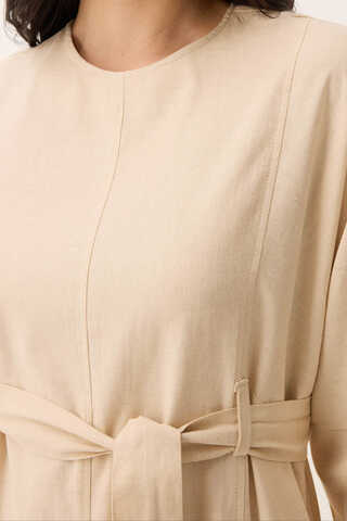 Ayana Keten Elbise Taş - 12