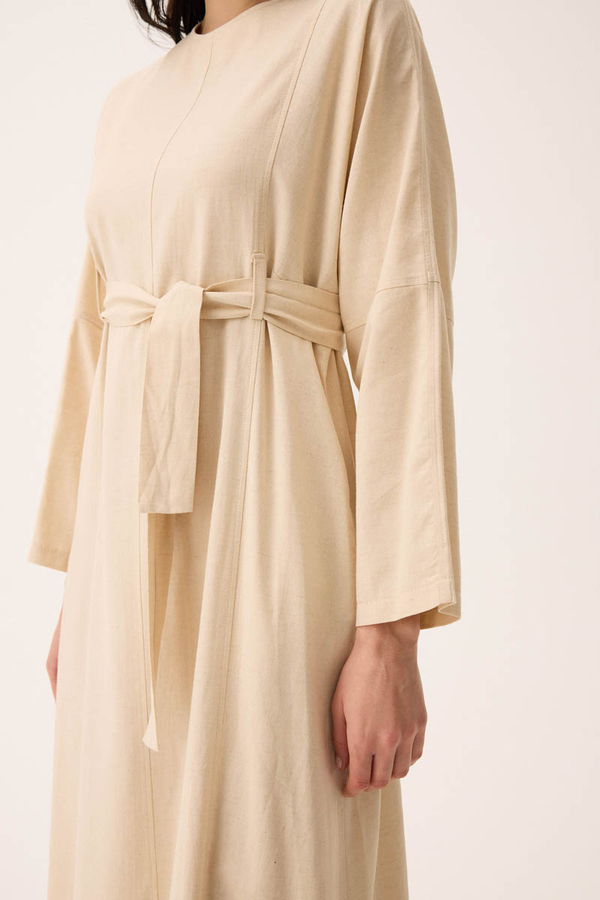 Ayana Keten Elbise Taş - 6