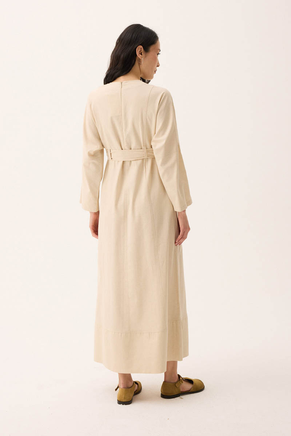 Ayana Keten Elbise Taş - 14