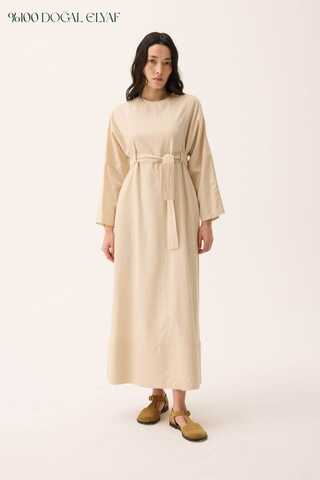 Ayana Keten Elbise Taş - 1