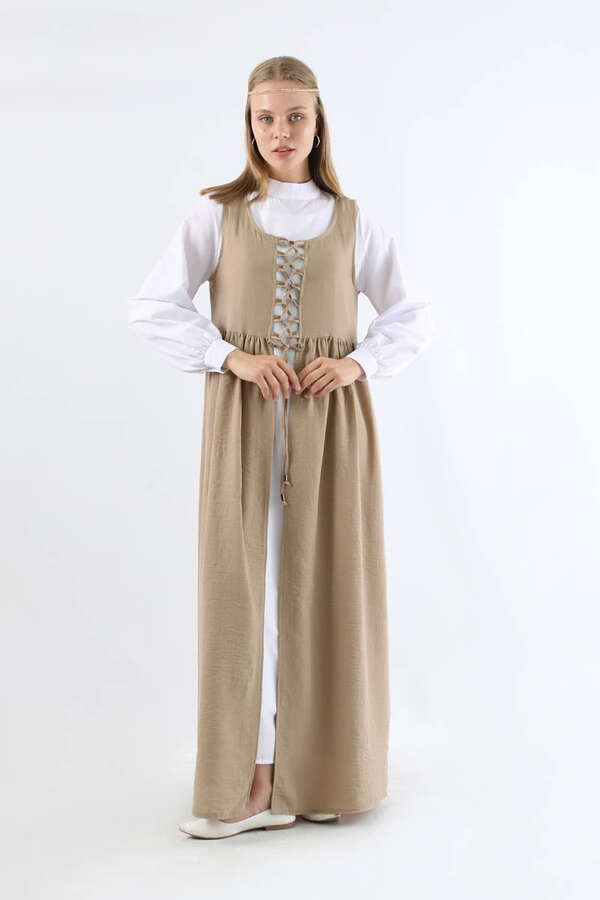 Bağcıklı Jile Takım Camel - 1