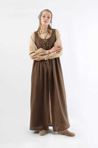 Bağcıklı Jile Takım Sütlü Kahve - 3