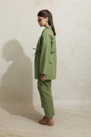 Bağcıklı Kimona Takım Haki - 6
