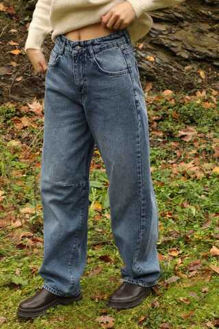 Baggy Denim Pantolon Açık Mavi - 4