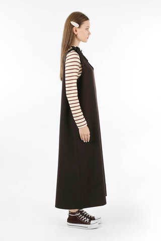 Bağlama Detaylı Jile Kahve - 5