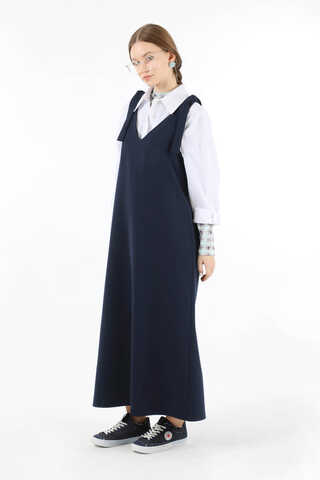 Bağlama Detaylı Jile Lacivert - 3