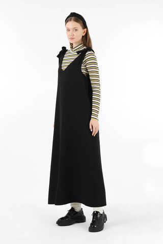 Bağlama Detaylı Jile Siyah - 3