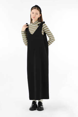 Bağlama Detaylı Jile Siyah - 5