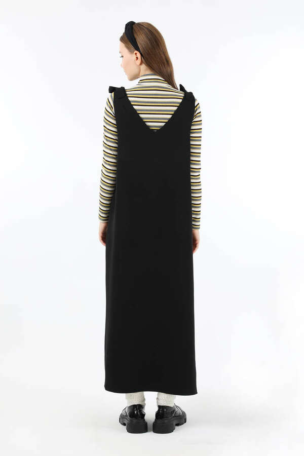 Bağlama Detaylı Jile Siyah - 6