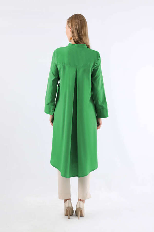 Bağlama Detaylı Tunik Fıstık Yeşili - 5