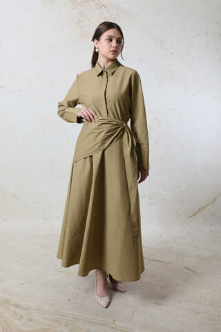 Bağlamalı Etek Takım Camel - 4