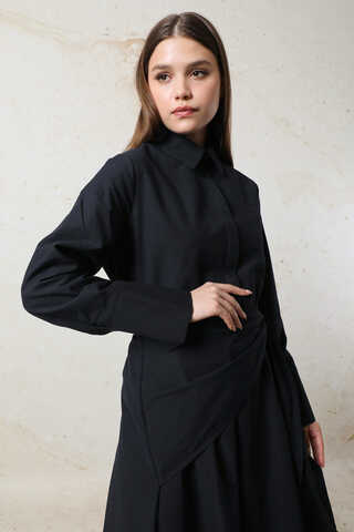 Bağlamalı Etek Takım Lacivert - 5