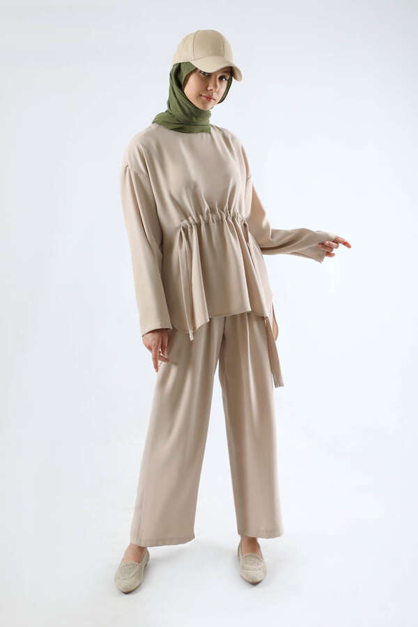 Bound Shirred Detail Team Stone 