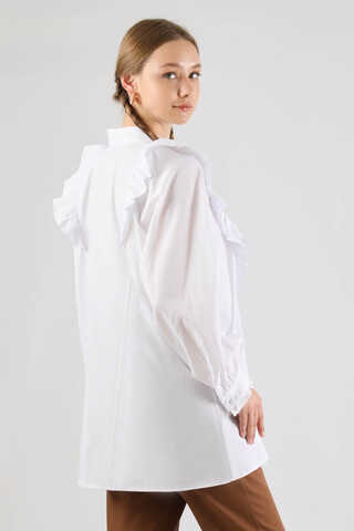 Bağlamalı Tunik Beyaz - 5