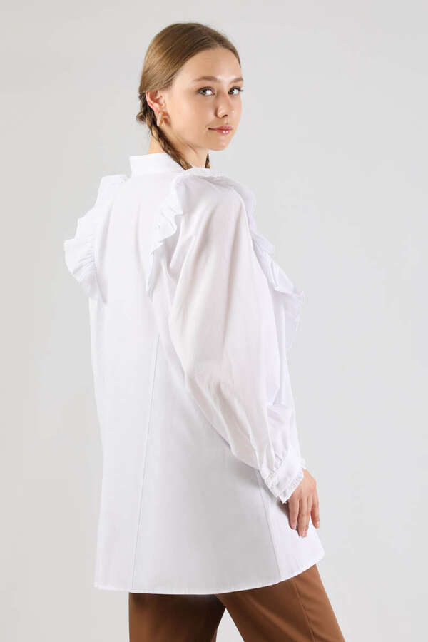 Bağlamalı Tunik Beyaz - 5