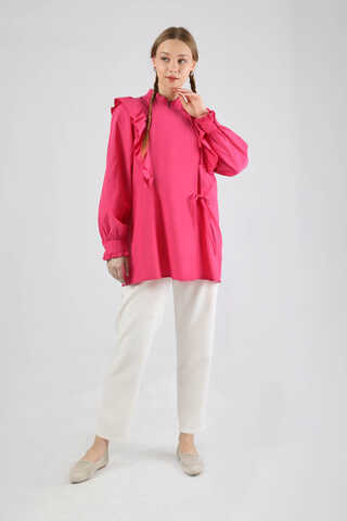 Bağlamalı Tunik Fuşya - 1