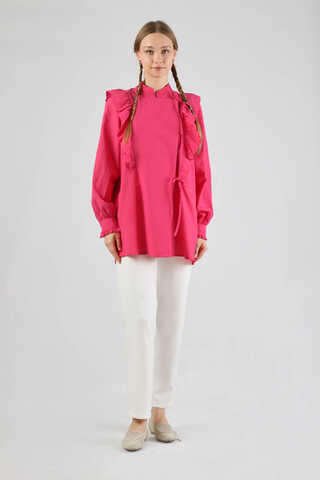 Bağlamalı Tunik Fuşya - 3