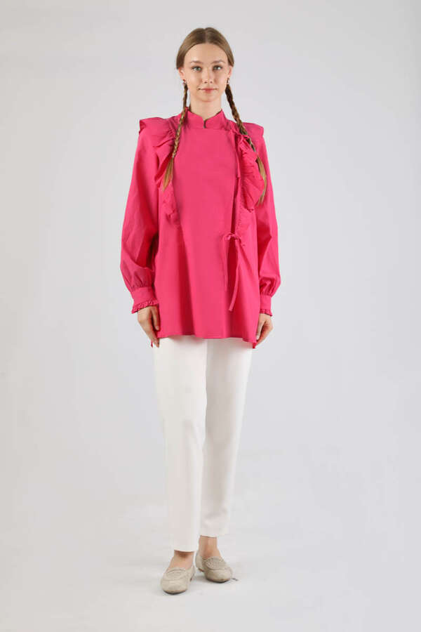 Bağlamalı Tunik Fuşya - 3