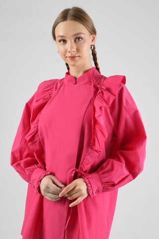 Bağlamalı Tunik Fuşya - 4