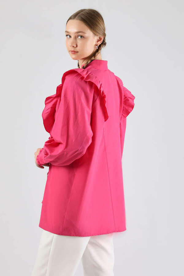 Bağlamalı Tunik Fuşya - 5