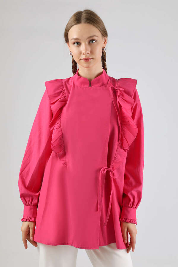 Bağlamalı Tunik Fuşya - 2