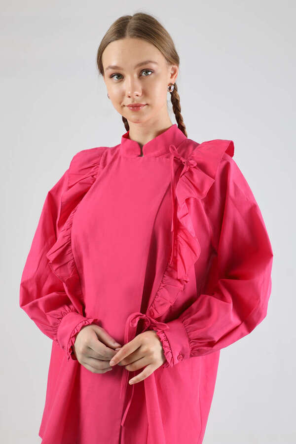 Bağlamalı Tunik Fuşya - 4
