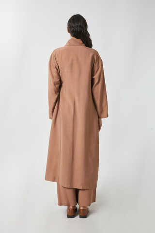 Bağlamalı Uzun Tunik Takım Açık Taba - 11