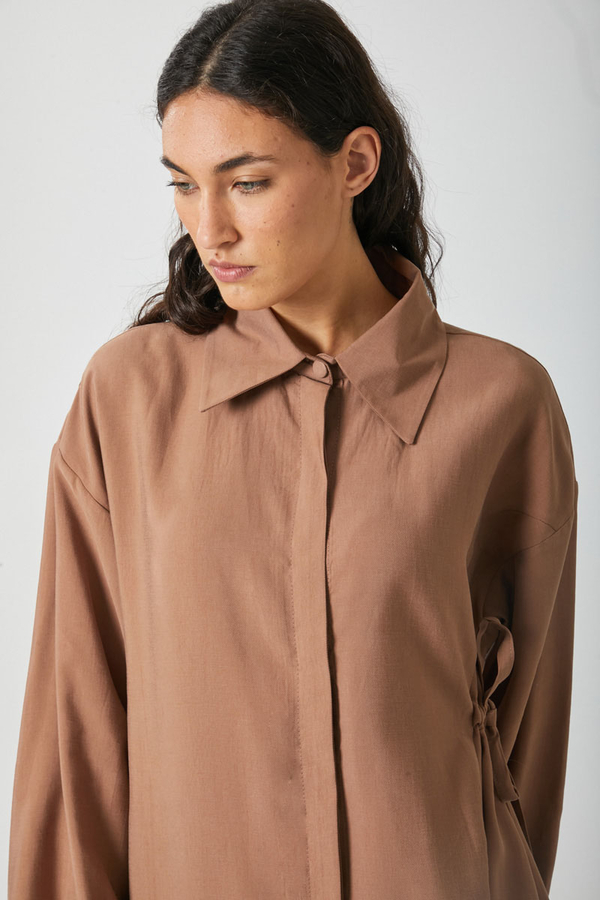 Bağlamalı Uzun Tunik Takım Açık Taba - 9