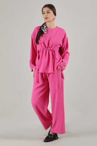 Bound Ruffle Detailed Set Fuchsia - 1