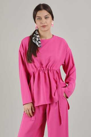 Bound Ruffle Detailed Set Fuchsia - 2