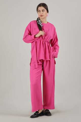 Bound Ruffle Detailed Set Fuchsia - 3