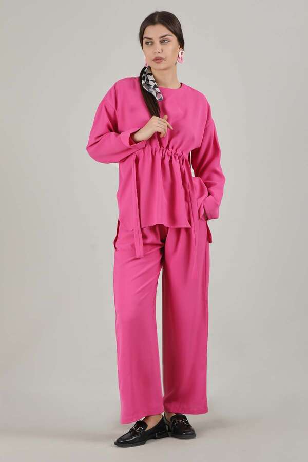 Bound Ruffle Detailed Set Fuchsia - 3